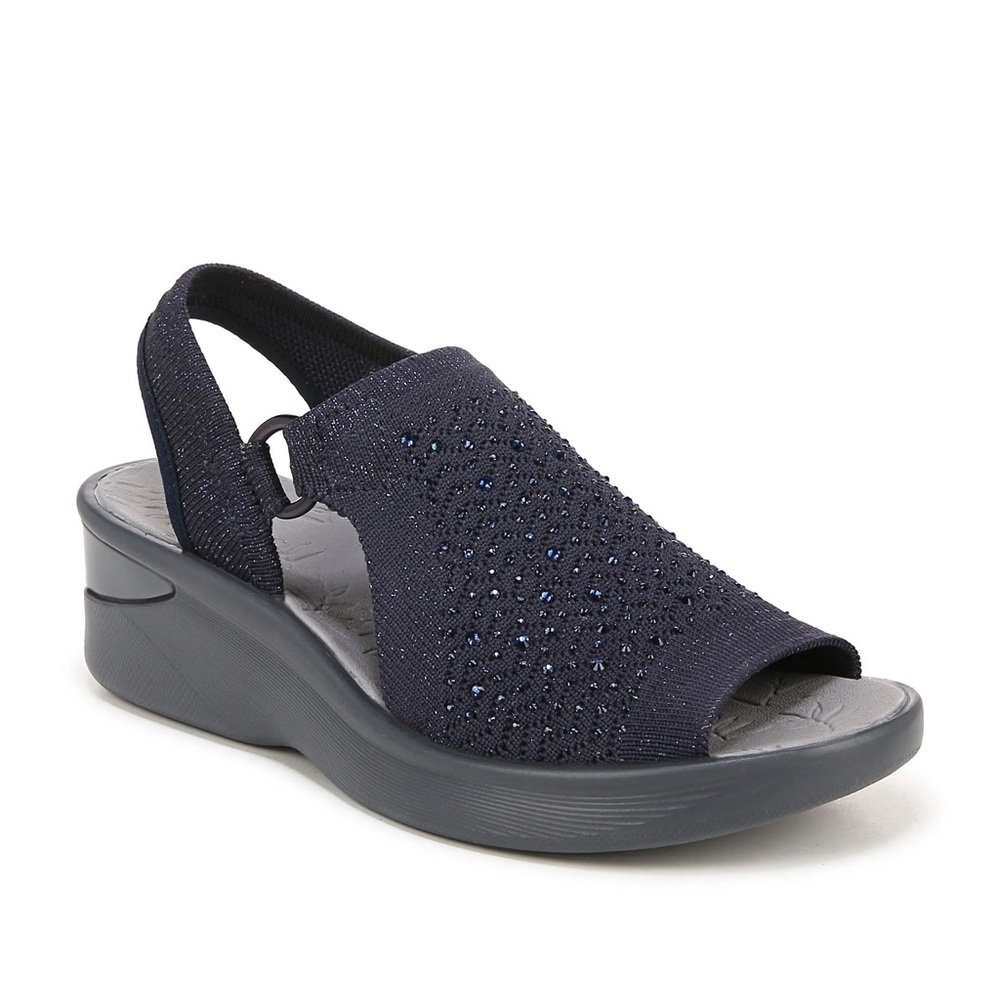BZees Star Bright Knit Slingback Comfort Sandals Size 7